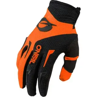 black and orange offroad gloves