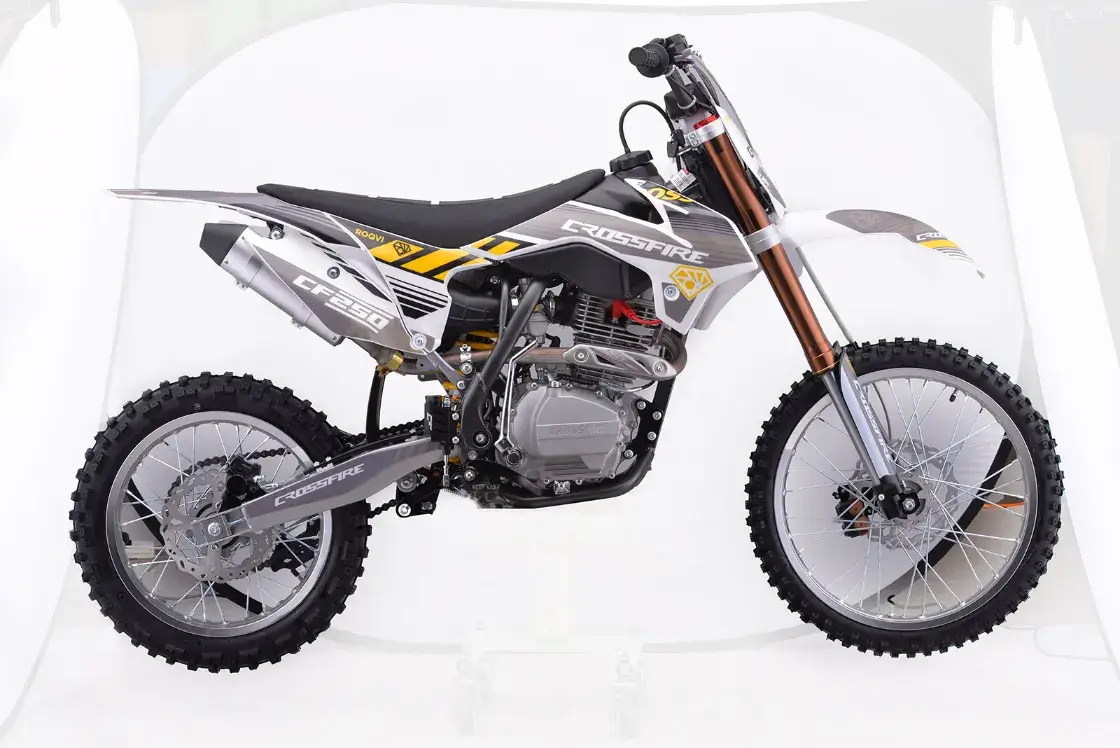 crossfire cf250 dirt bike gray side