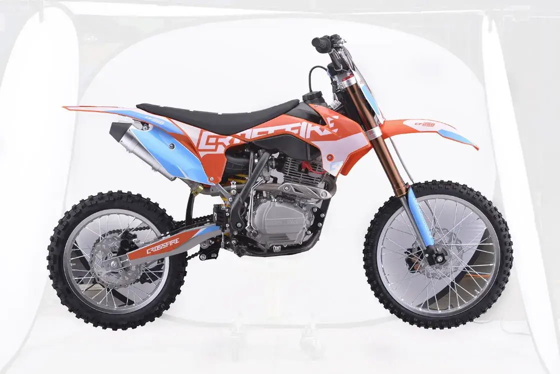 crossfire cf250 dirt bike orange side