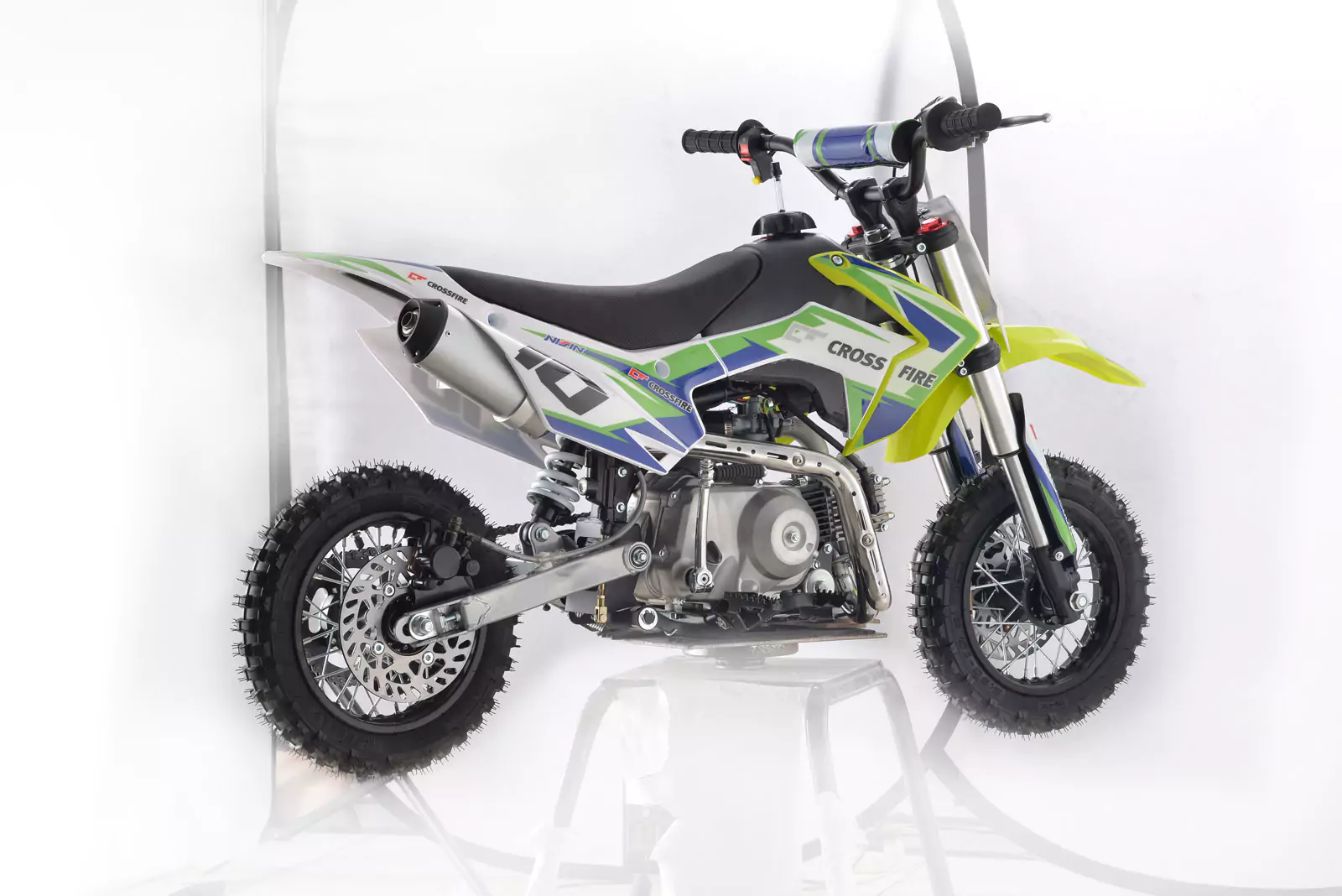 crossfire cf70 motorbike neon green back right 2020