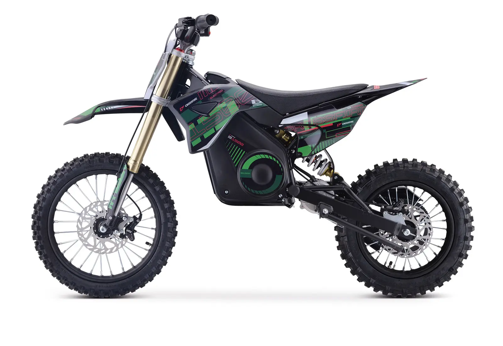 crossfire ecr1500 electric motorbike green side