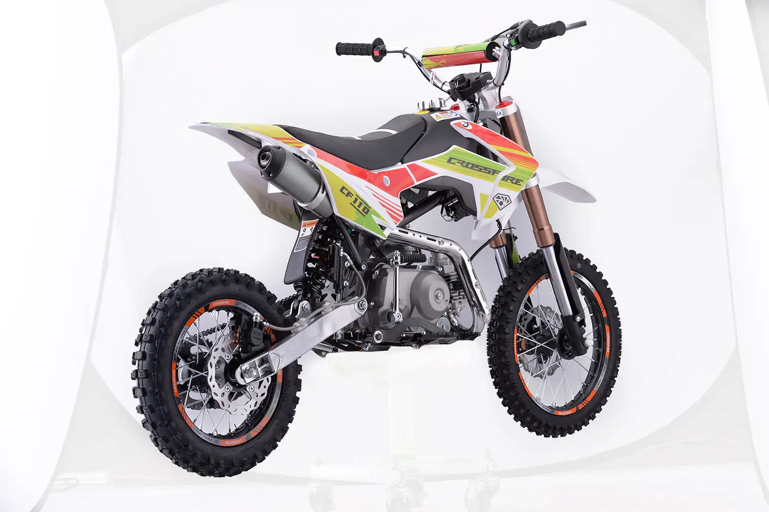 CRF 110 Motorbike Dirt Bik Green Yellow Back Side