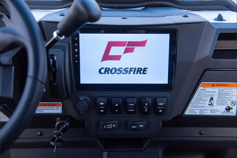 crossfire e10 electric utv interior screen